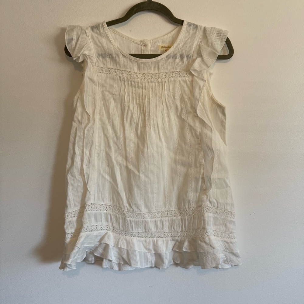 Matilda Jane White Ruffle Top